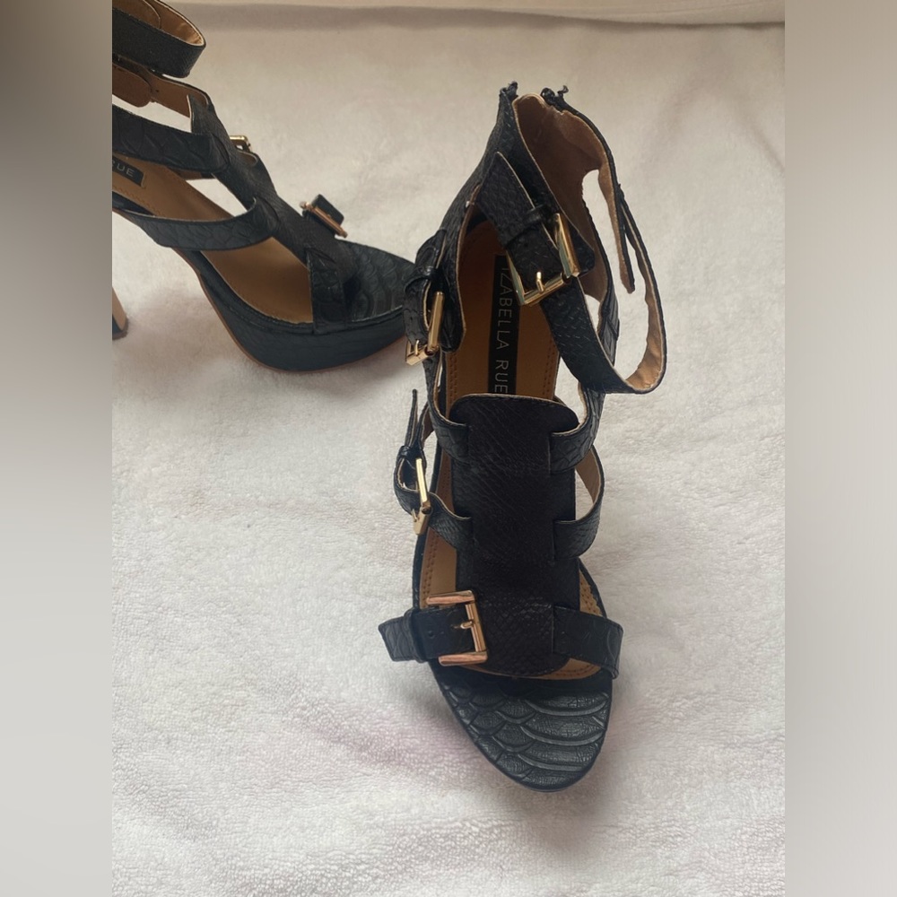 Black platform heels